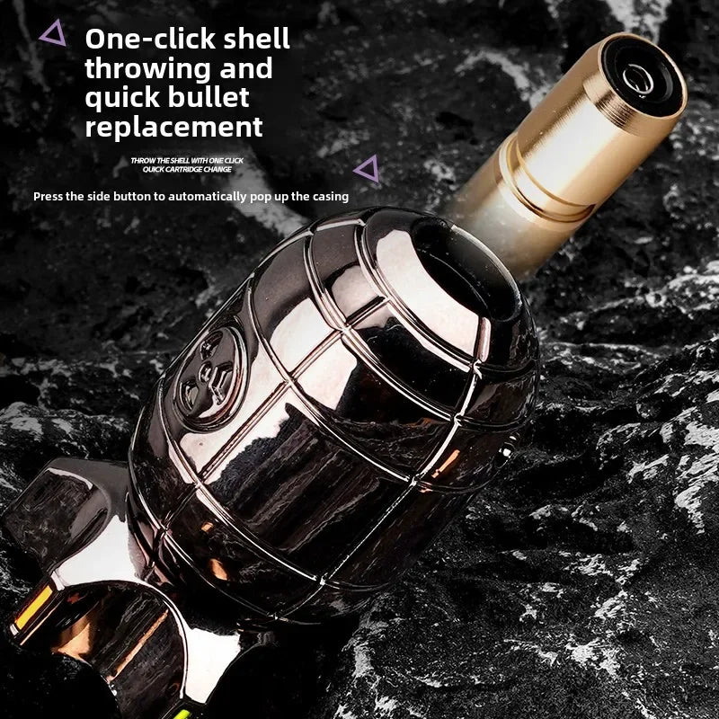One-Button Eject Shell Spinner Children Fidget Stress Relief Gadget Hand Spinner Unique Gifts for Boys Shooting Toy