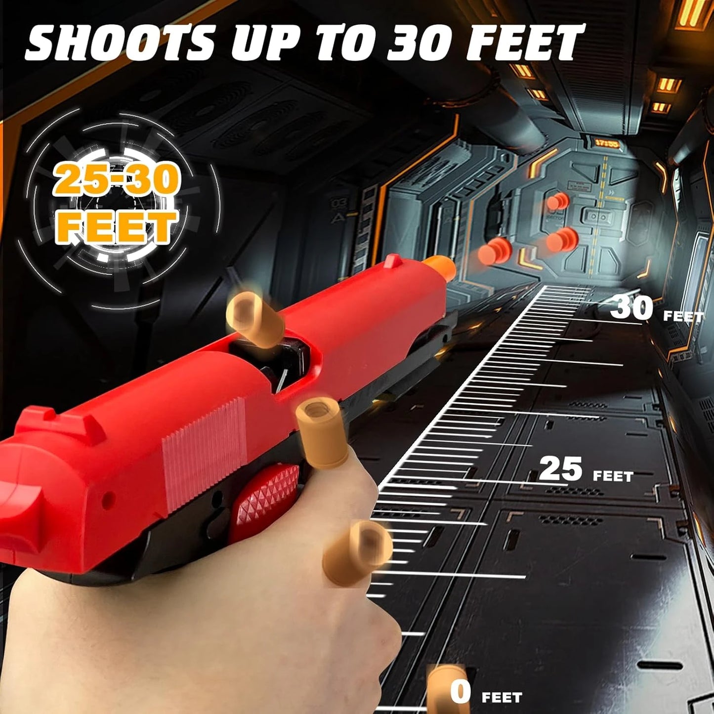 M1911 Shell Throwing Pistol Continuous Firing Airsoft Blowback Empty Hanging Toy Gun Outdoor CS Weapon for Boys Adult