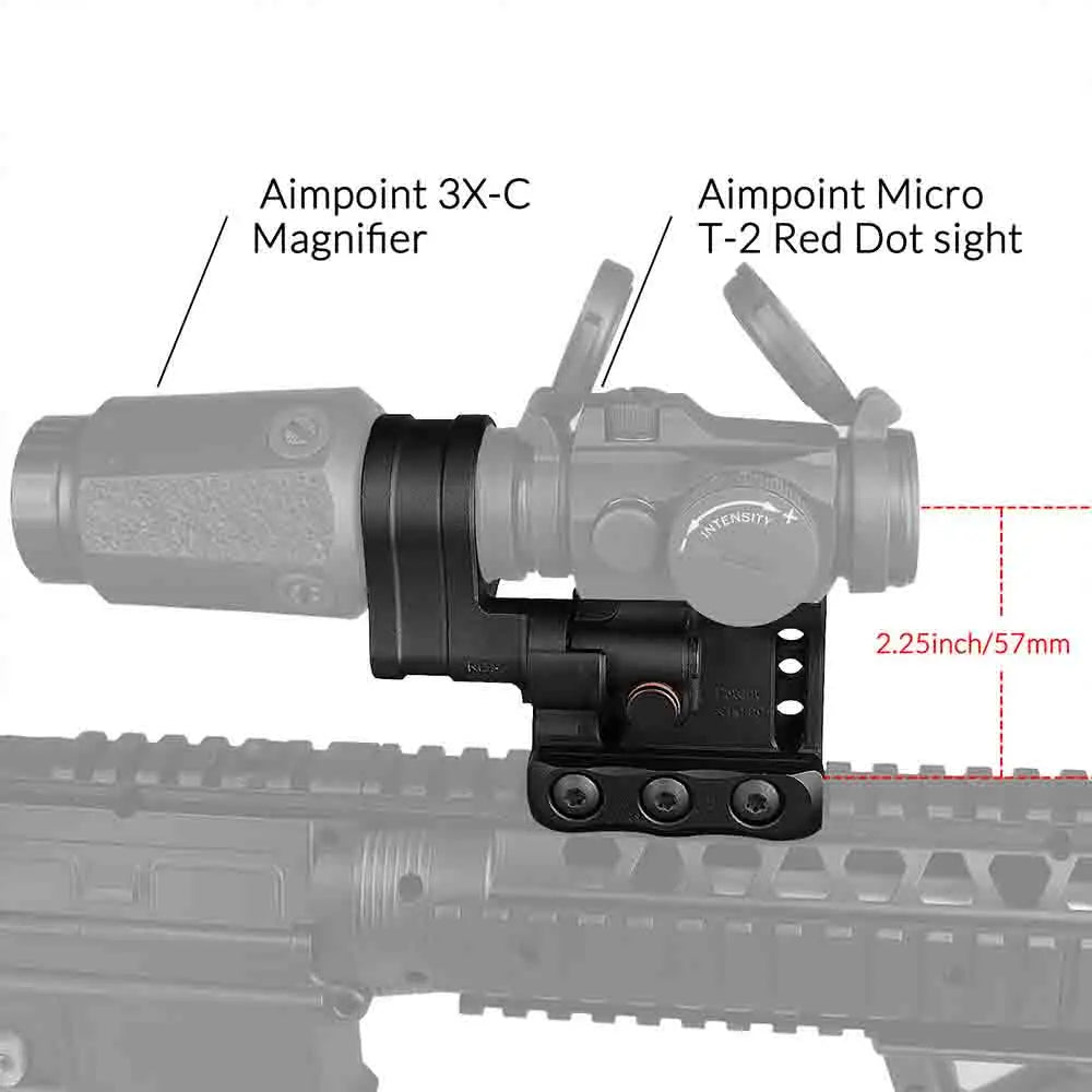 PPT Scope Mount NEW RDF-20225K Hybrid Mount CNC tech Red Dot Mount and Magnifier Set Mount for Hunting gs24-0263