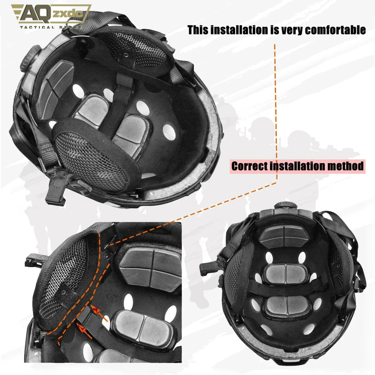 AQzxdc Tactical Airsoft Military Paintball Metal Mesh Side Cover with Ear Protection for Fast Helmet (Not Including Helmet)