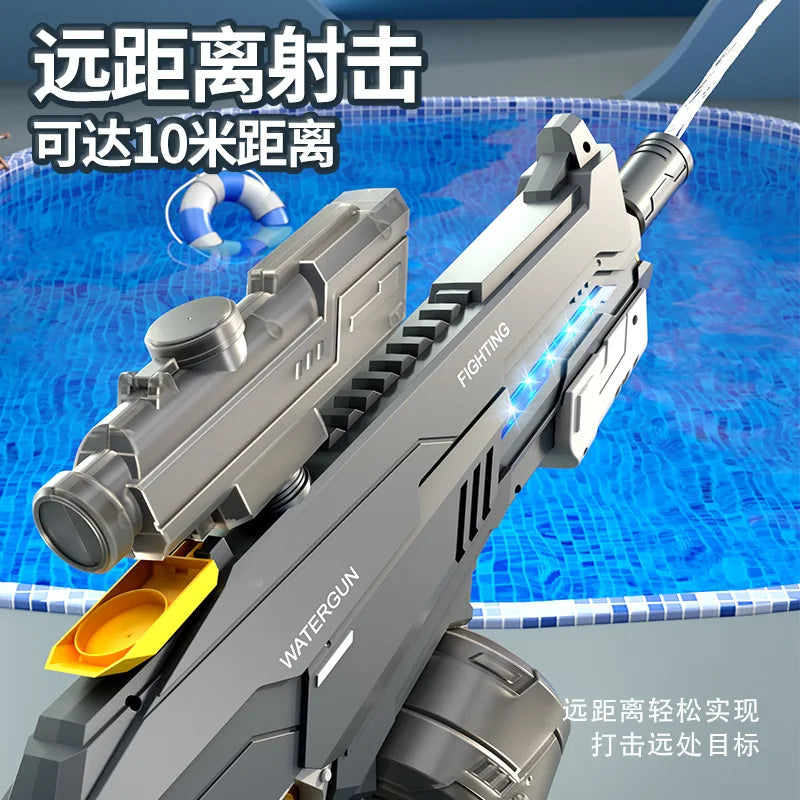 Children's hand-in-one ultra-long-range large-capacity boy's electric fire gun with one click to absorb water