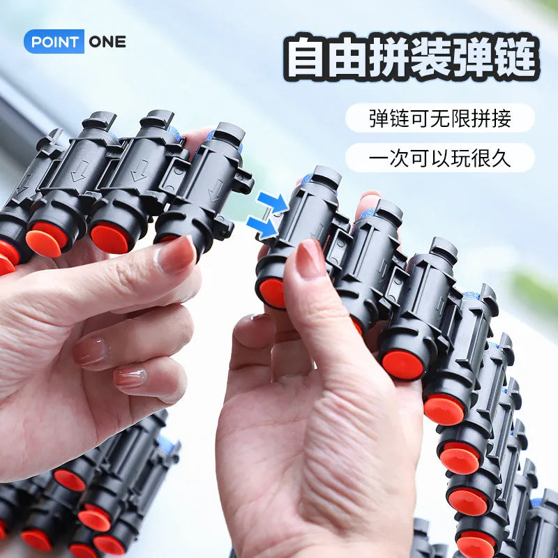 60CM electric continuous firing gold Gatling children's ammunition chain soft bullet gun mechanism submachine toy gun