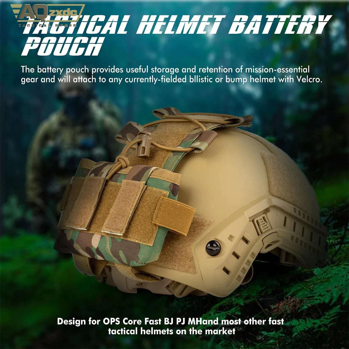 Tactical Helmet Battery Pouch Counterweight Pouch MK2 Helmet Battery Pack Balance Weight Bag for Airsoft Hunting Outdoor Sports