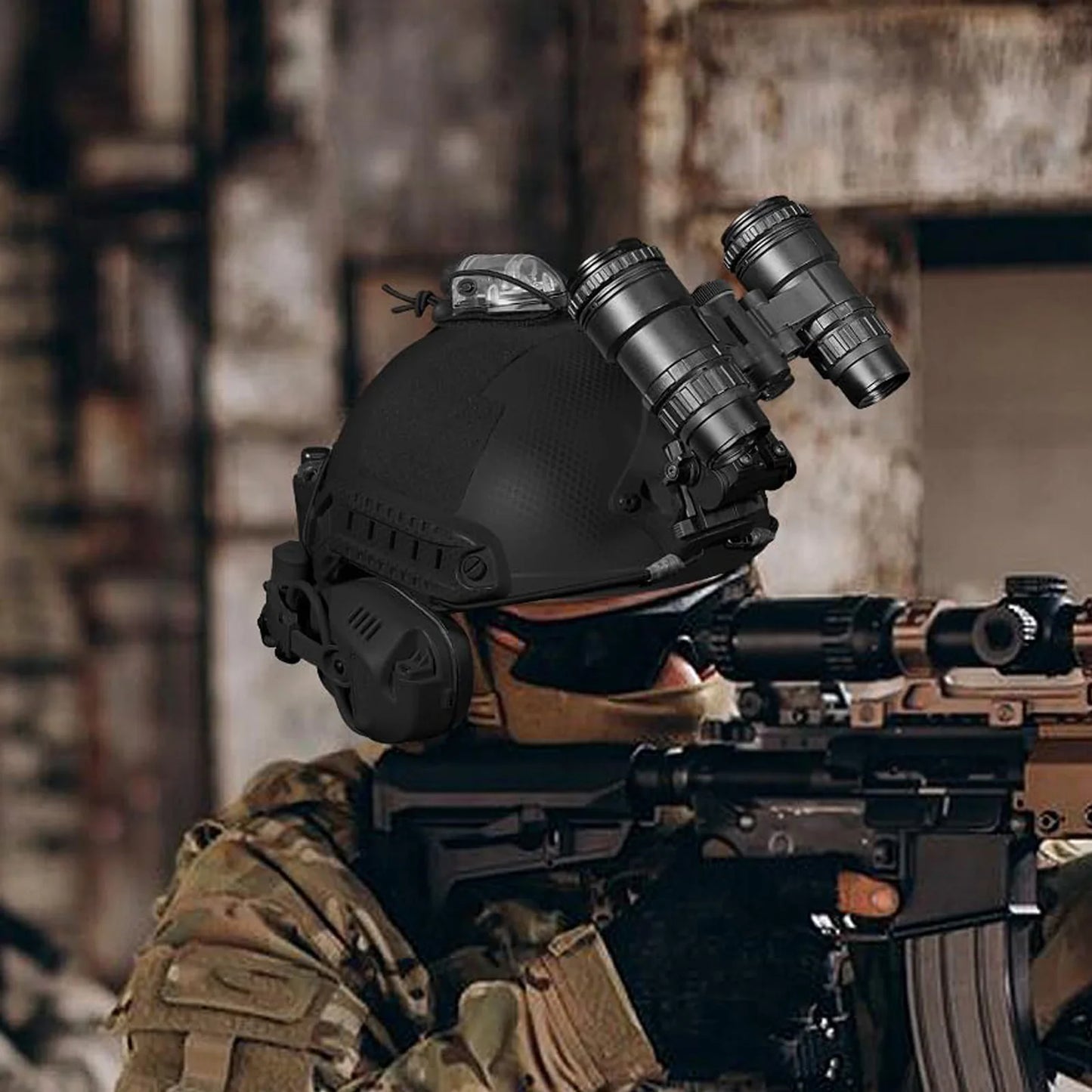 AQzxdc Tatcial Helmet Battery Pouch,PVS NGV T Shape Counterweight Case Retention System with Hook Backing