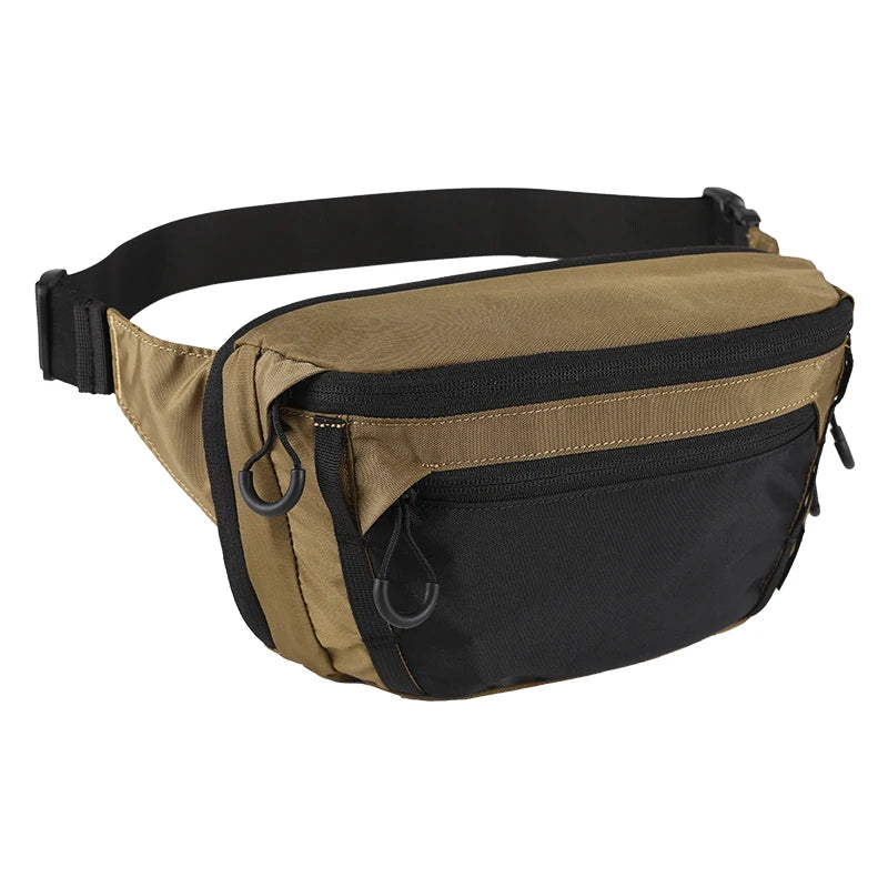 AQzxdc Tactical Molle Chest Harness Concealed Carry Fanny Pack Waist Bag with Holster for EDC Use Suit Airsoft CQB Tactical Game