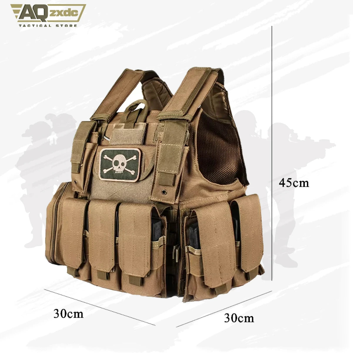 AQzxdc Outdoor Tactical Vest Molle Training Chalecos Tactico Combat Camouflage Plate Carrier Vest for Airsoft Paintball War Game