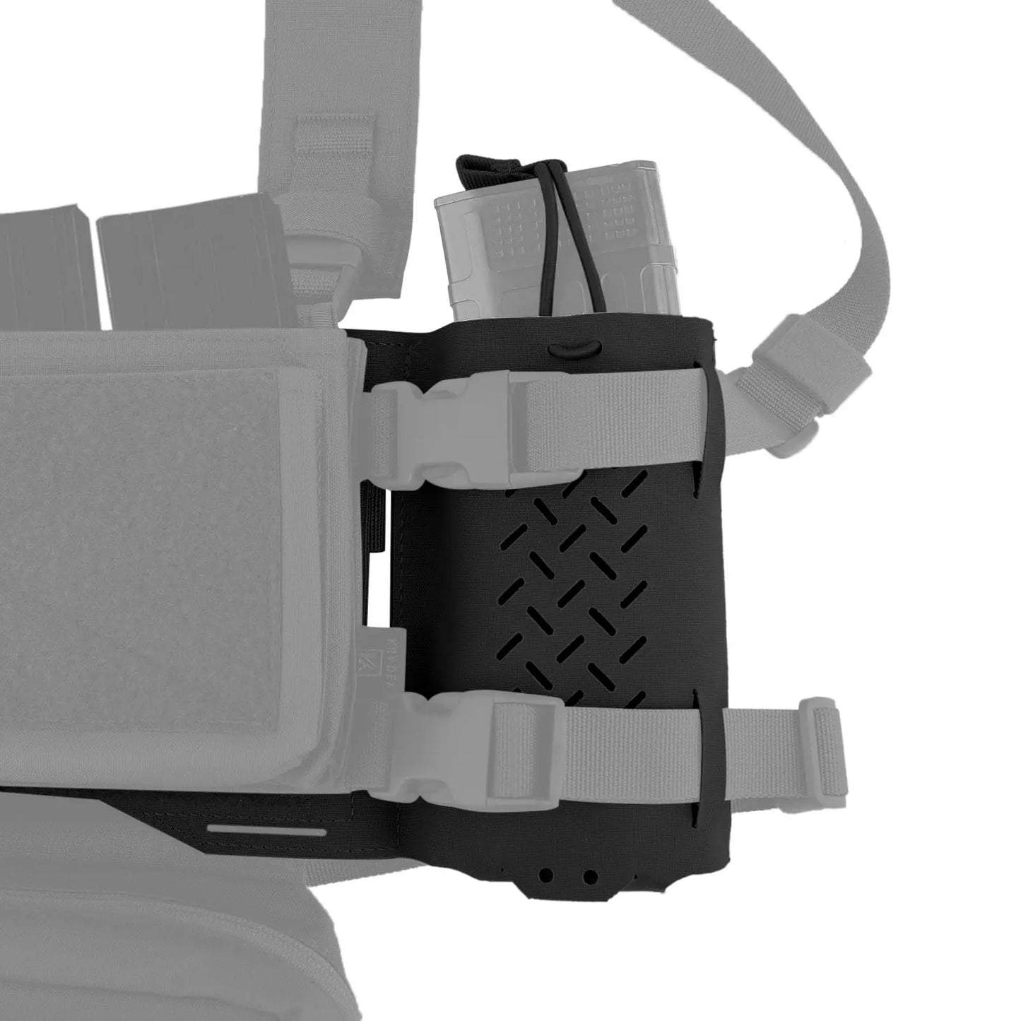 AQzxdc 2 Pcs Tactical Cummerbund Radio Pouch Magazine Holder Carrier Front Hook & Loop Quick Release
