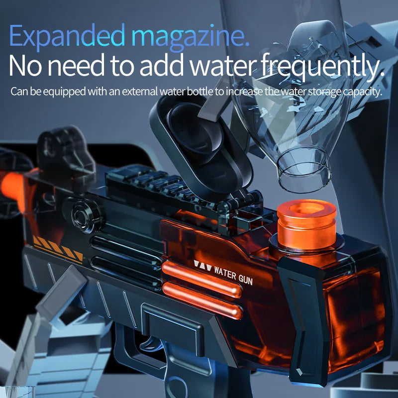 UZI P90 Electric Water Gun Pistol Summer Outdoor Pool Water Gun Continuous Firing Water Fights for Adults Kids