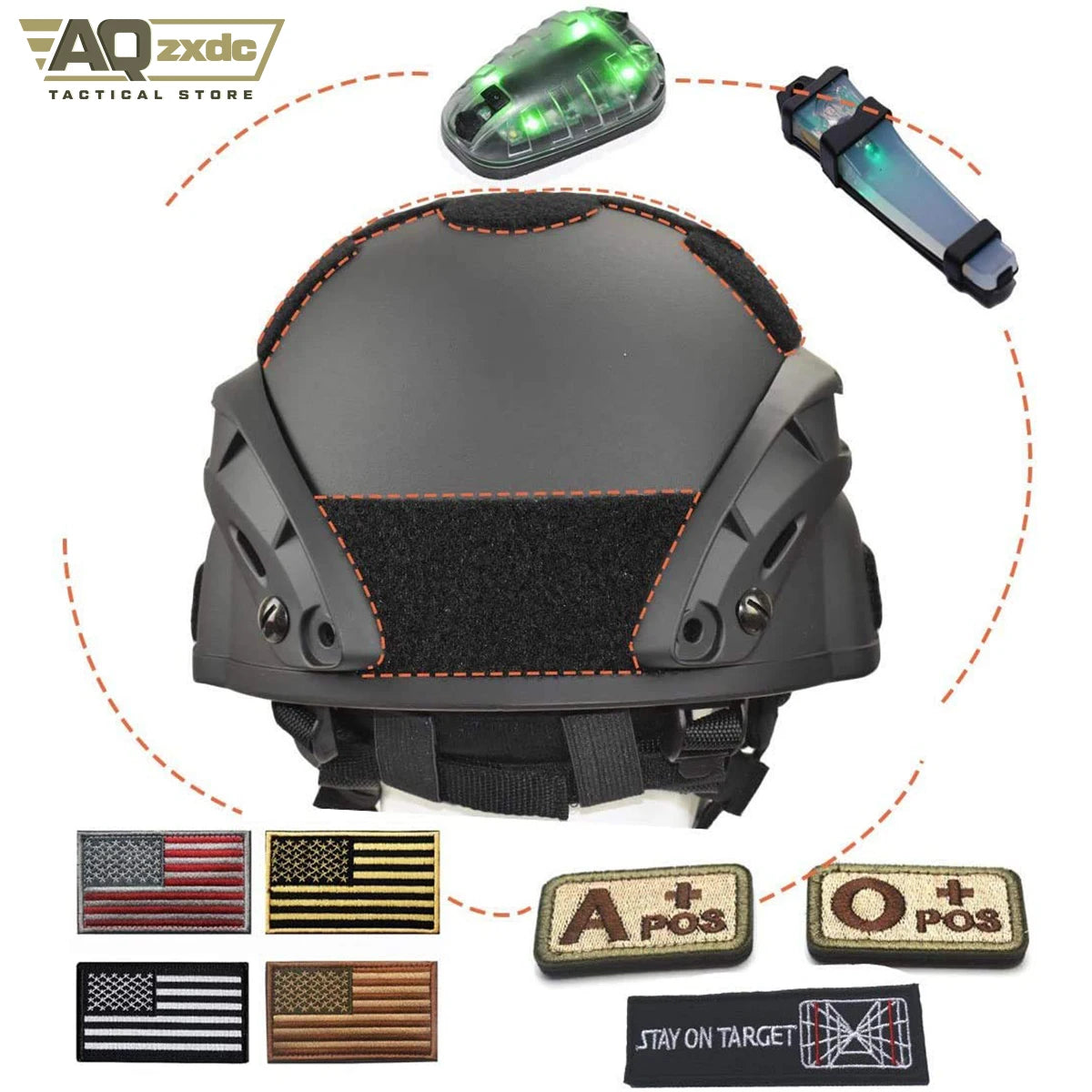 Mich 2000 Style ACH Tactical Helmet with Foldable Ear Protection Dual Straps Half Face Mesh Mask - Goggles for Airsoft Paintball