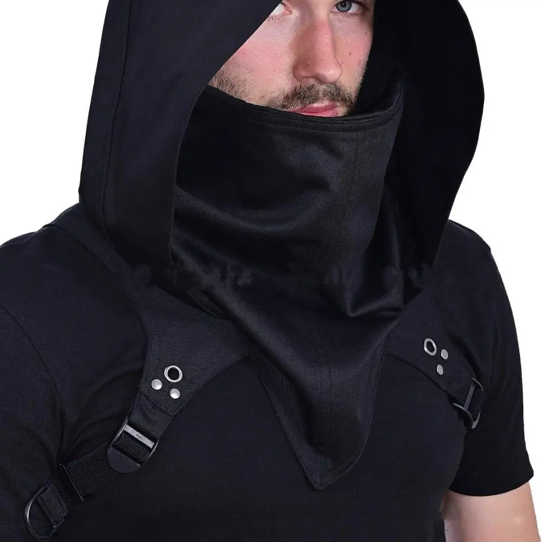 AQzxdc Ghost Hooded Mask Kit - Operador MW2 Airsoft COD 19 -Assassin Shooter Hoodd Hood for Cosplay War Zone Tactical Full Mask