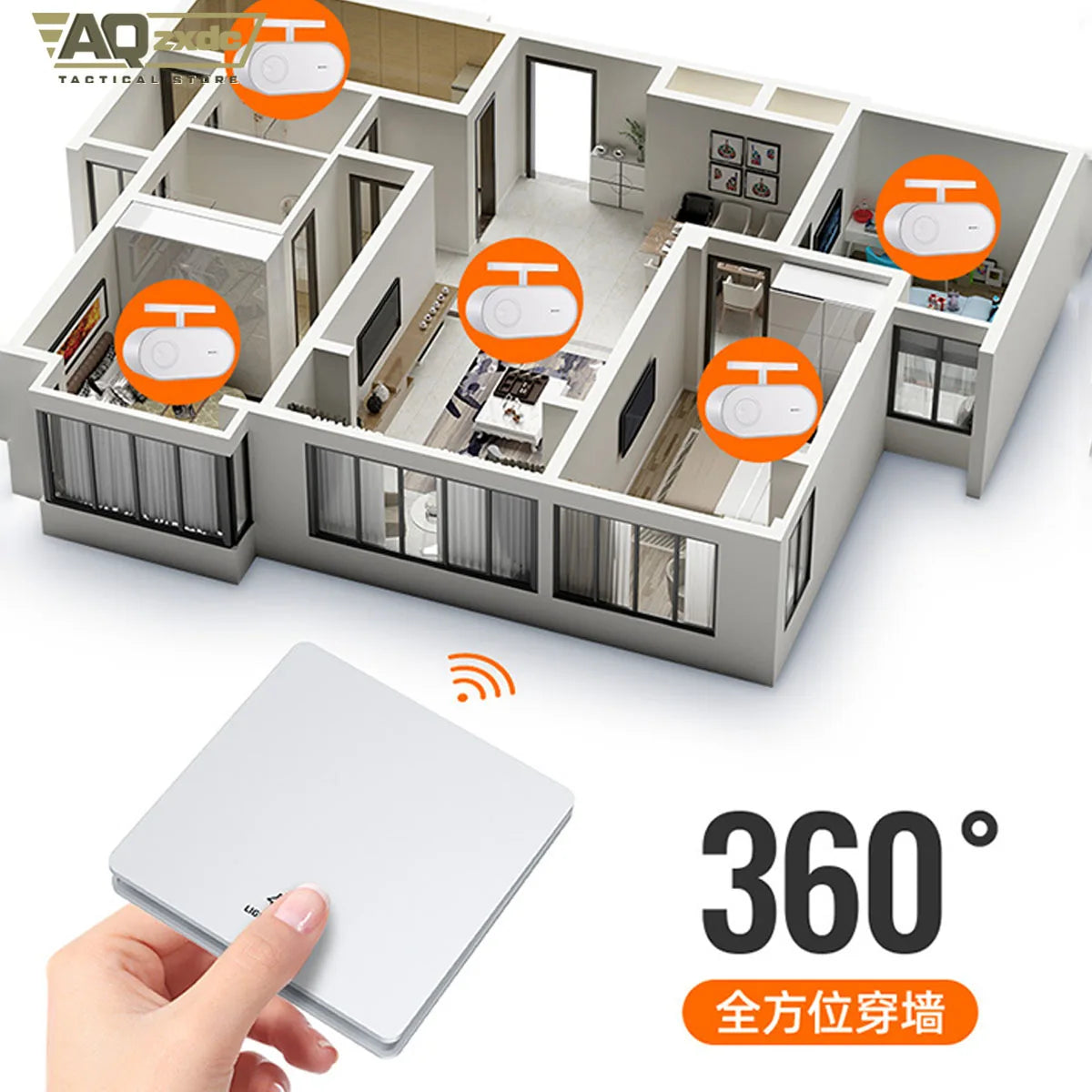 Remote Automatic Controller Remote, Light on/off Device for Lazy People Wiring Free Remote Control Switch Intelligent Wireless