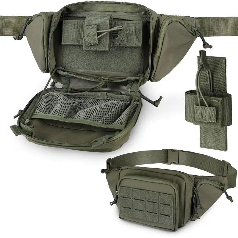 AQzxdc Concealed Fanny Pack Pistol Pouch, Tactical Fanny Pack Handgun Pouch with Universal Pistol Holster CCW EDC Waist Pack