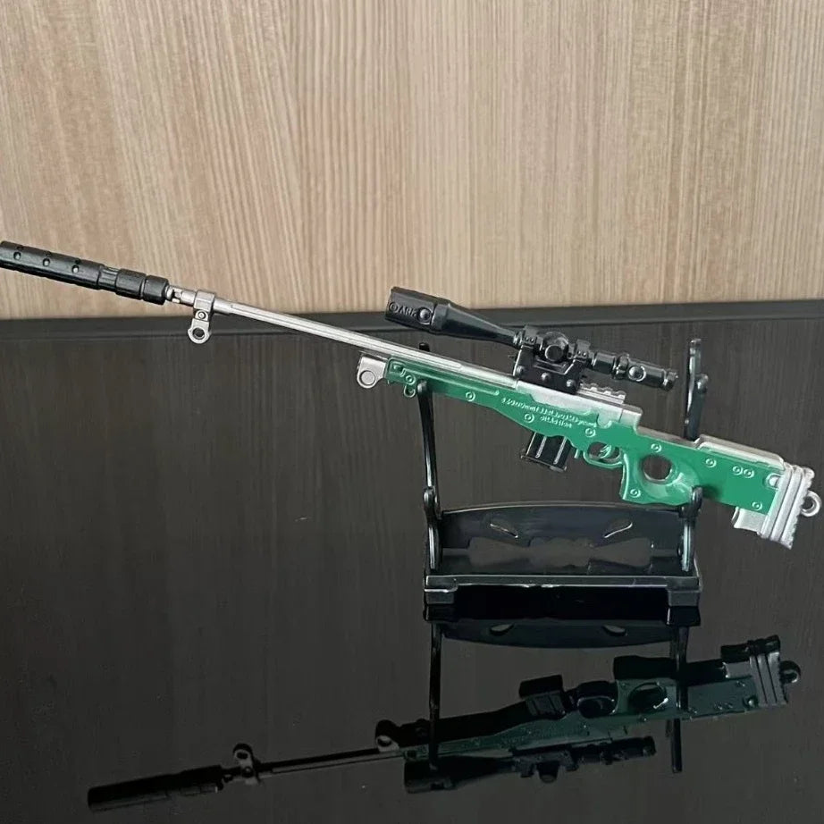 Desktop Decoration Pistol 20cm AUG Toy Gun Home Ornament Alloy Rifle Model Mini M416 Toy Gun Boy Adult Christmas Gift