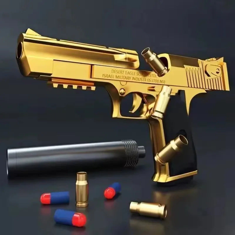 Shell Ejection Desert eagle Pistol Airsoft Blaster Gun Soft Bullet Toy Gun CS Shooting Weapons for Kids