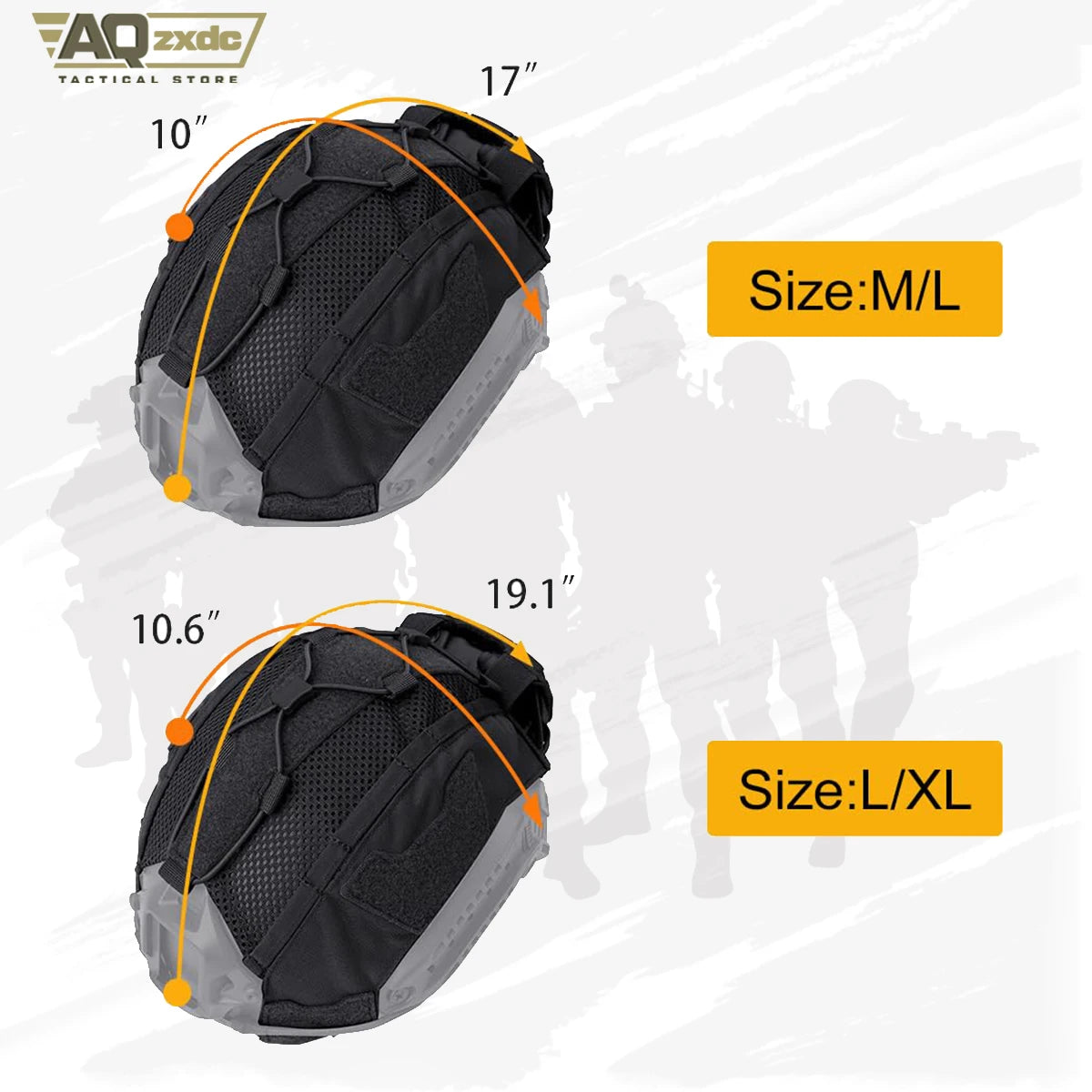 Tactical Helmet Cover with NVG Battery Pouch Hunting for Fast Helmet Size M/L & L/XL Military Paintball Hunting Shooting Gear