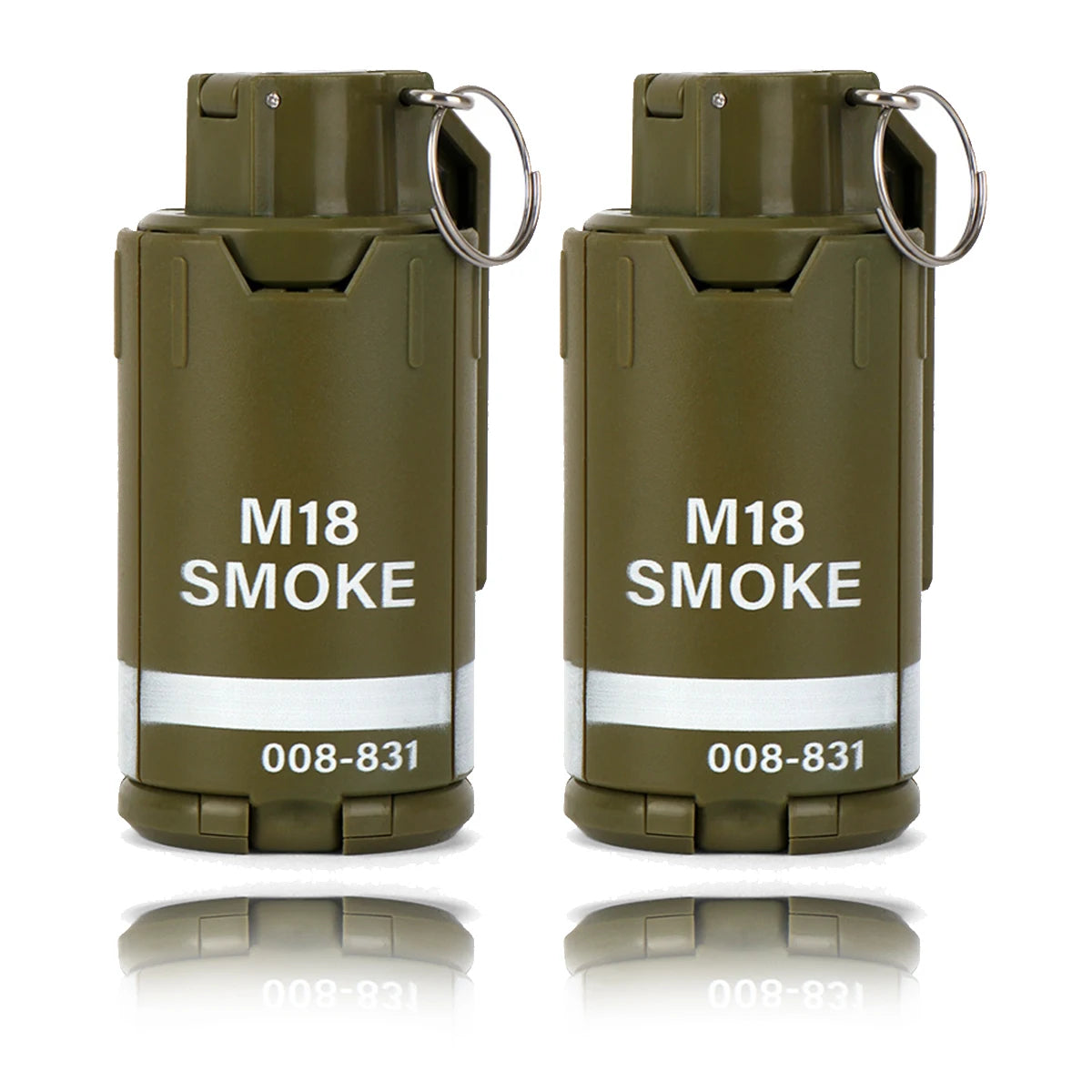 2 Pcs Tactical Grenade Model Toy, M67 Burst Grenade, Military Smoke Grenade Model, for Airsoft Paintball Hunting CS War Game