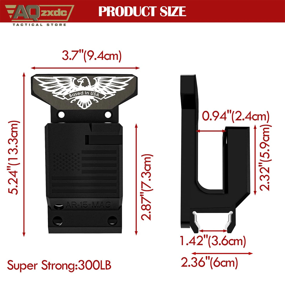 Rifle Wall Mount + PMAG AR15 Rifle Wall Mount Rifle Wall Mount Secure Wall Garage Room Mount Rifle Holder for 223/5.56 Rifle