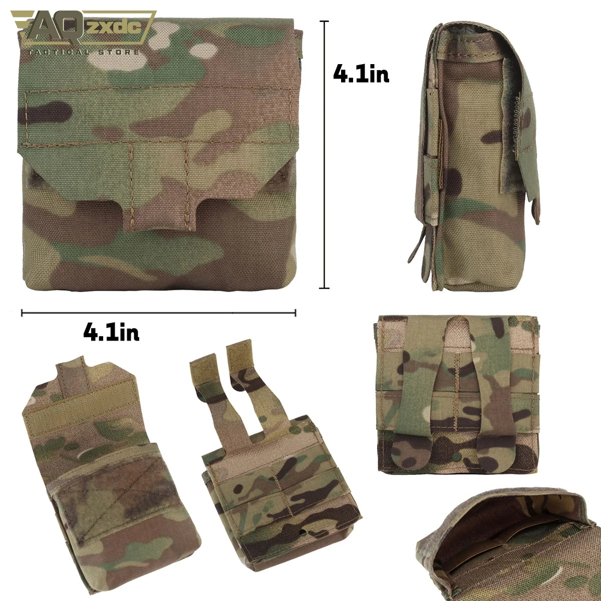 Tactical Military Belt Set with Double Mag Pouch & Multi-Purpose Bag & Folding Sundry Bag & Holster Expansion & Quick Holster