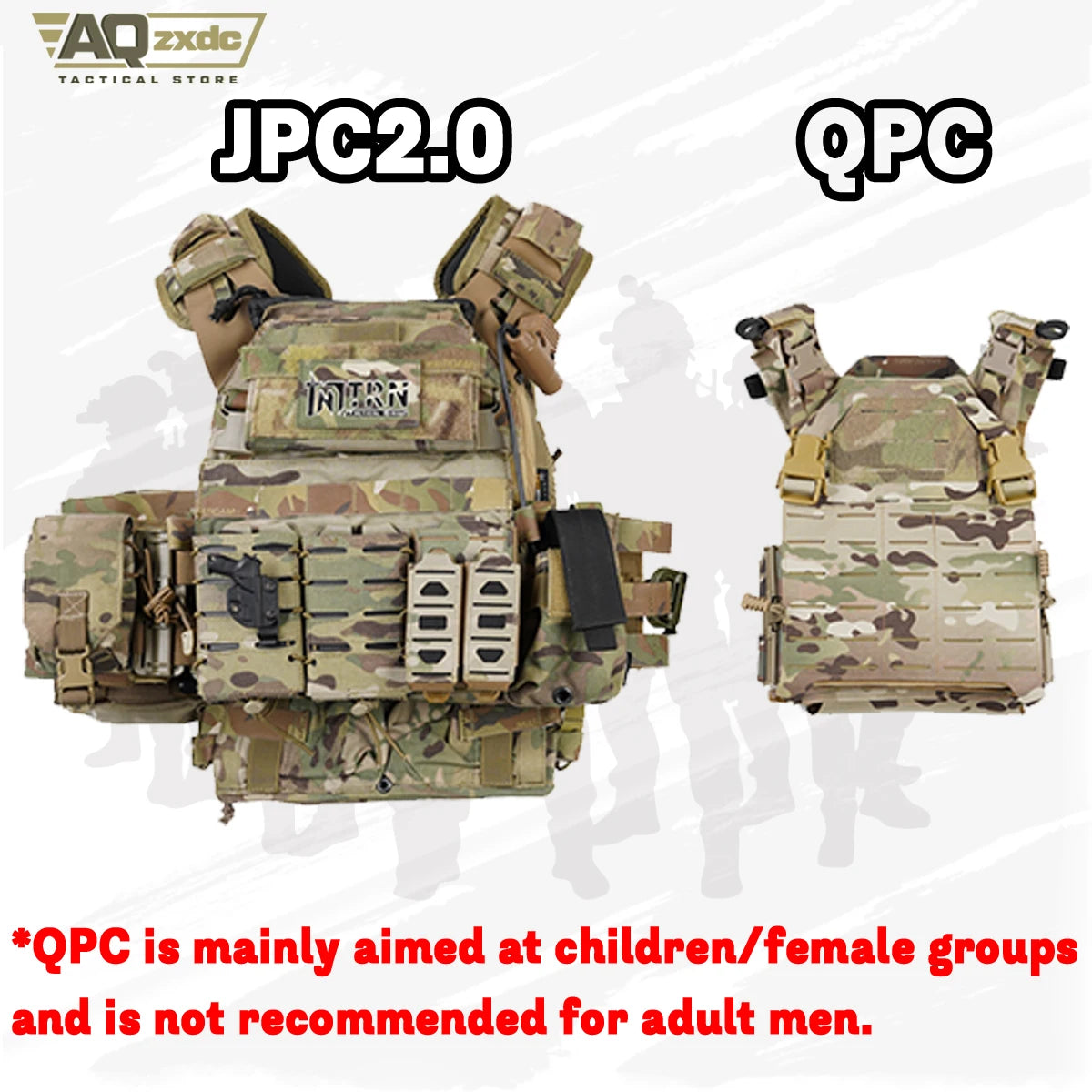 Tactical QPC Vest Plate Carrier Body Armor Quick Release System Small Tactical Vest Tactical Chest Rig for Girls, Children‘s