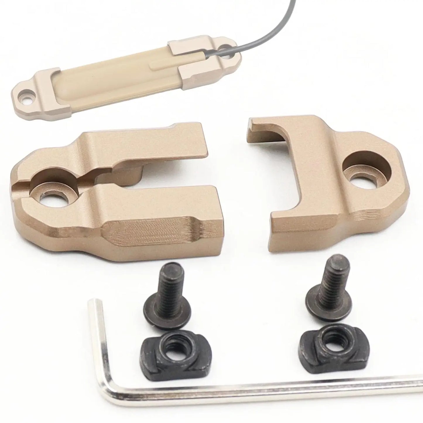 AQzxdc Tactical Mlok Pressure Switch Mount Plate for PEQ 15 Remote Tape Switch Mounting Aluminum