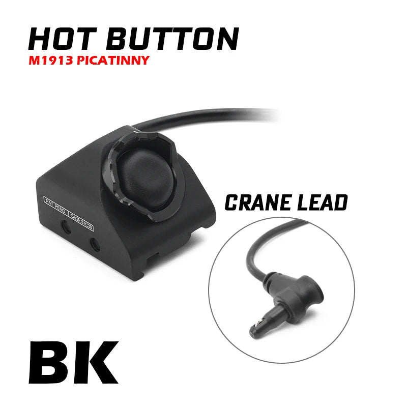 Tactical Hot Button Picatinny with SF Lead and Crane Lead for SF M300 M600 Flashlight and Laser with Original Markings