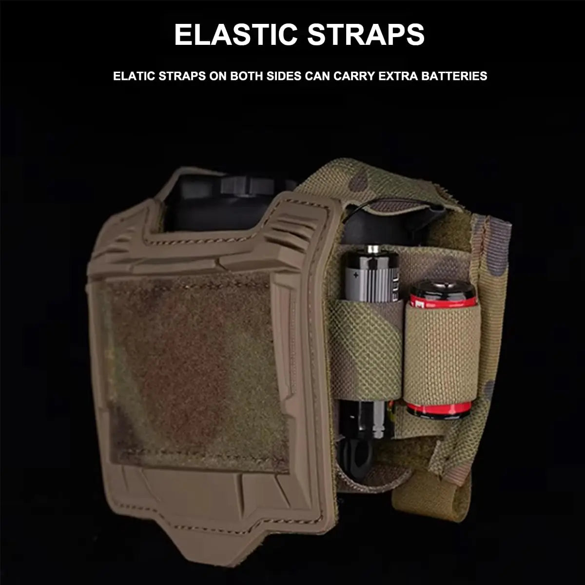 AQzxdc Tactical Helmet Battery Pouch Counterweight Pouch Helmet Battery Pack Balance Weight Bag with Hook & Loop for Outoor Game