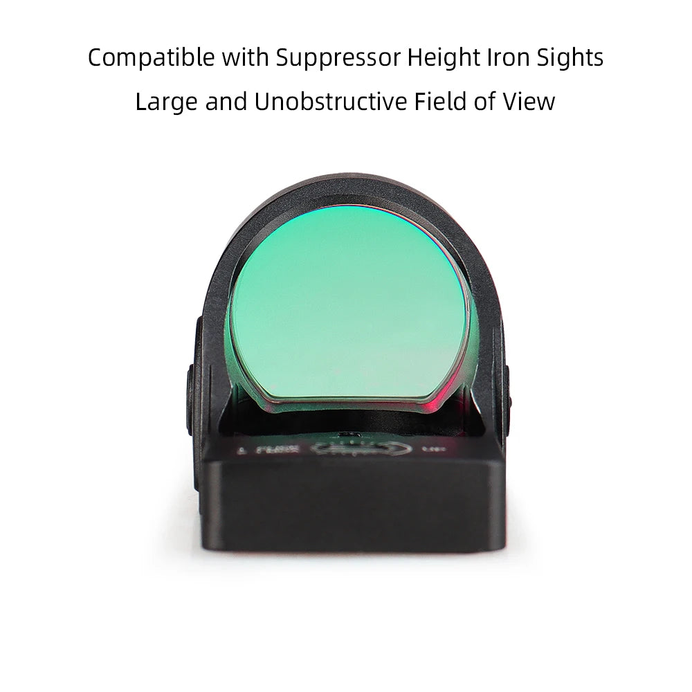 Mini 1X Red Dot Scope Sight 2.5 moa Sight Airsoft Hunting Reflex Sight with Universal Glock Mount Collimator Glock gs2-0130