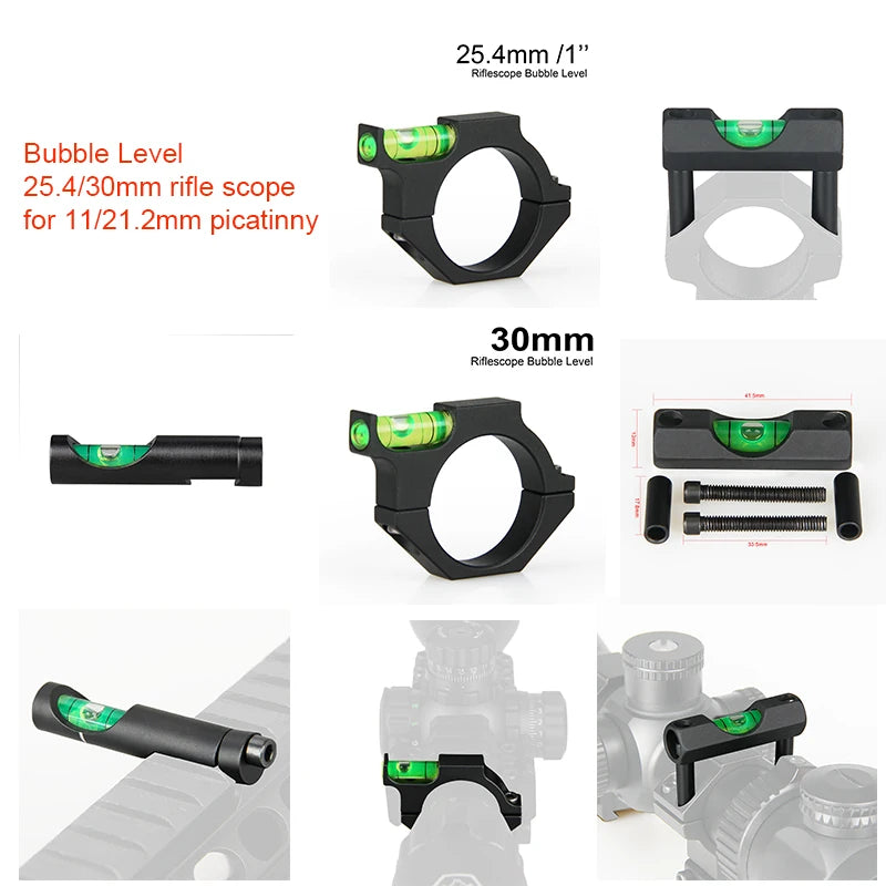 PPT Bubble Level Airsoft Guns Rifle Scope Mount for 11mm  Rail 25/30mm Rifle Sight Scope Mount