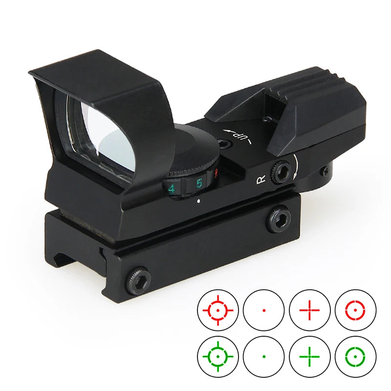 PPT New Arrival 4 Reticle Red Dot Scope 1x22mm 5 Levels Gears Tactical Red Dot For Hunting Use gs2-0095