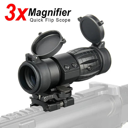 PPT 3X Hunting Scope 3x Prism Tactical Sight with Ballistic CQ Reticle HAMR 4x24 Riflescope Sniper Scope Airsoft Air Guns 1-0309