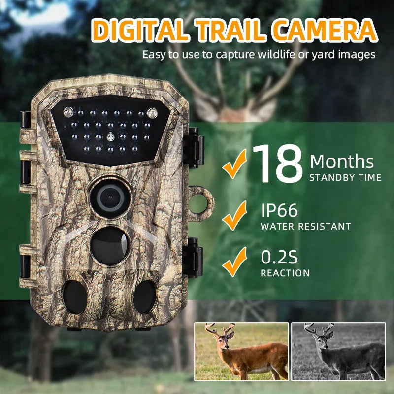 Digital Trail Camera Wildlife Camera Photo Traps Camera Waterproof IPX6 gs37-0038