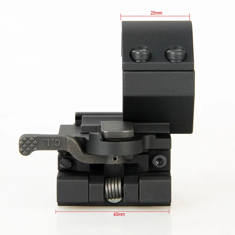 PPT Tactical Red Dot Sight Scope 3x Magnifier Compact Sight with Flip UP Mount Side Picatinny Gun Rail Mount Hunting CB gs1-0002