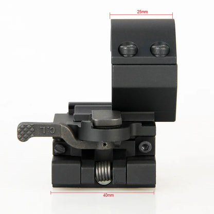 PPT Tactical Red Dot Sight Scope 3x Magnifier Compact Sight with Flip UP Mount Side Picatinny Gun Rail Mount Hunting CB gs1-0002