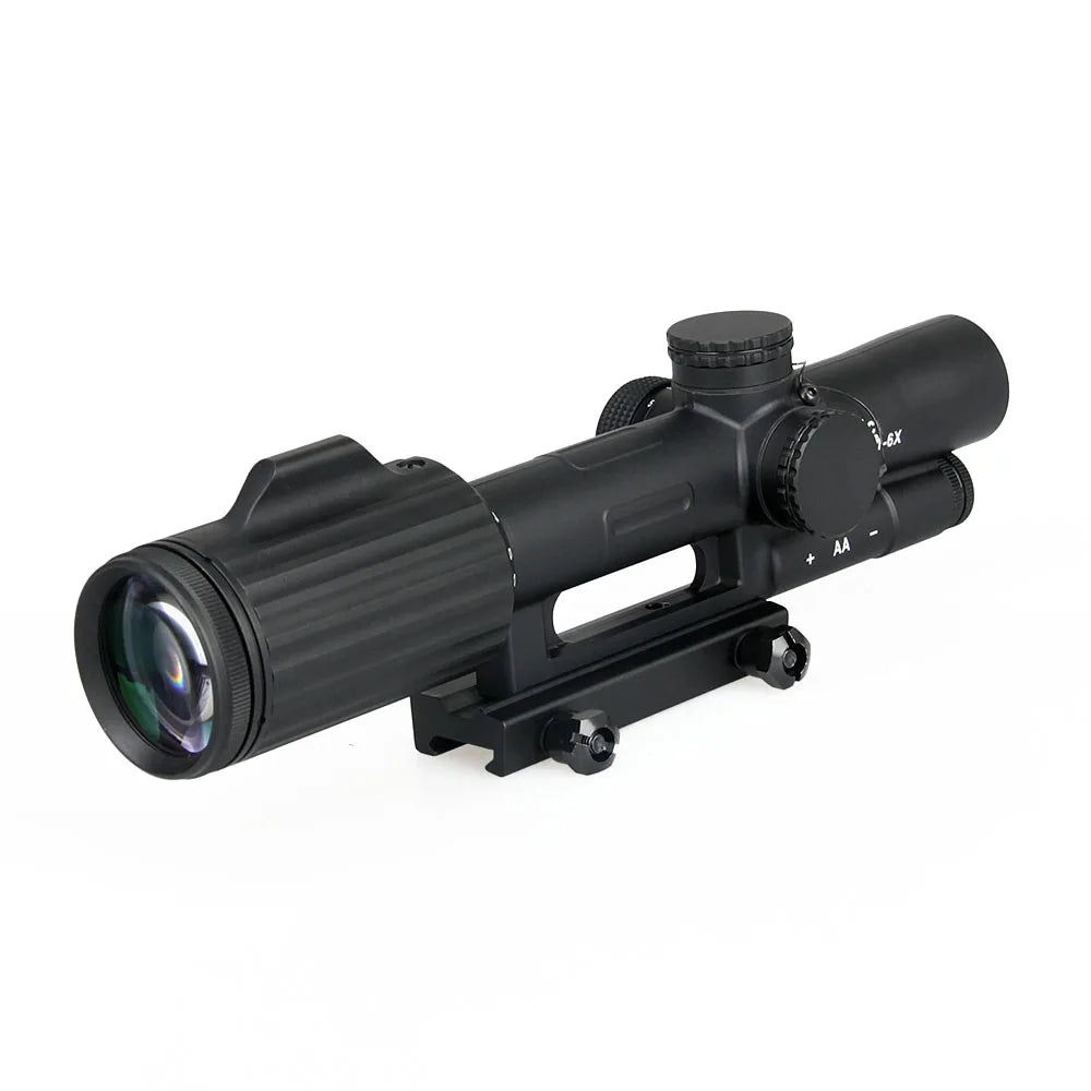 FFP Scope 1-6X24 Cross Concentric Rifle Hunting Riflescope Tactical Optical Sight Illuminated R&G Rifle Sniper Scope gs1-0340