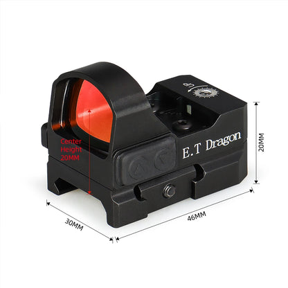 E.T Dragon 1x17x24 AR15 M4 AK47 Pistol Red Dot Scope 9mm Mini Sight With 2M Water Proof Fit 21.2mm Picatinny G 17 19 gs2-0132