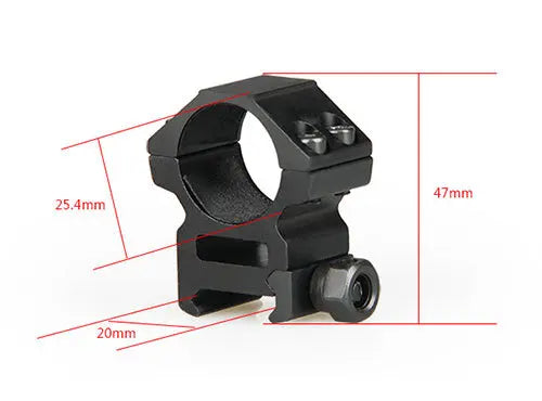 Canis Latrans 1 Pair Medium Profile 20mm Rifle Scope Mounts 25.4mm 1" inch Ring  GZ240120