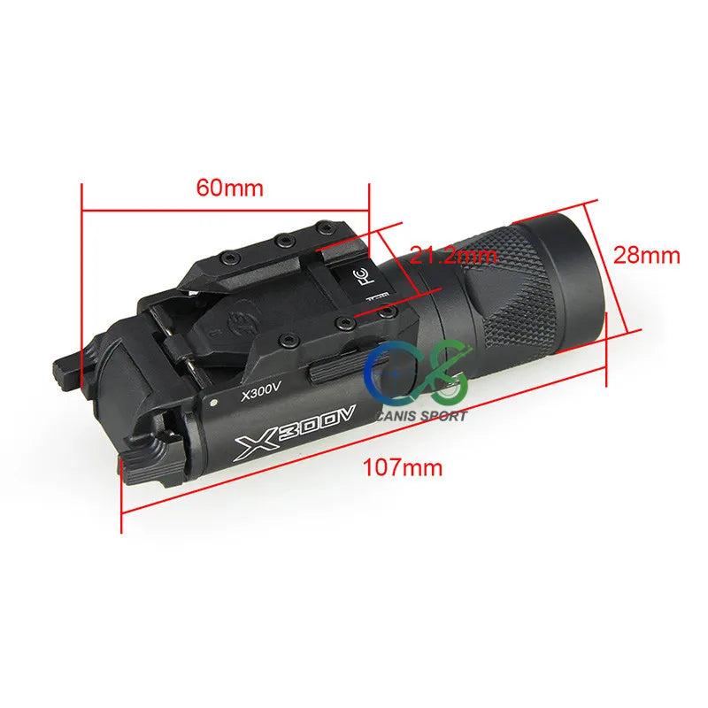 PPT Hunting Scope Tactical Flashlight X300V LED Pistol Light for Hunting Shooting gs15-0070