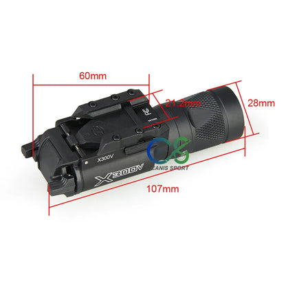 PPT Hunting Scope Tactical Flashlight X300V LED Pistol Light for Hunting Shooting gs15-0070
