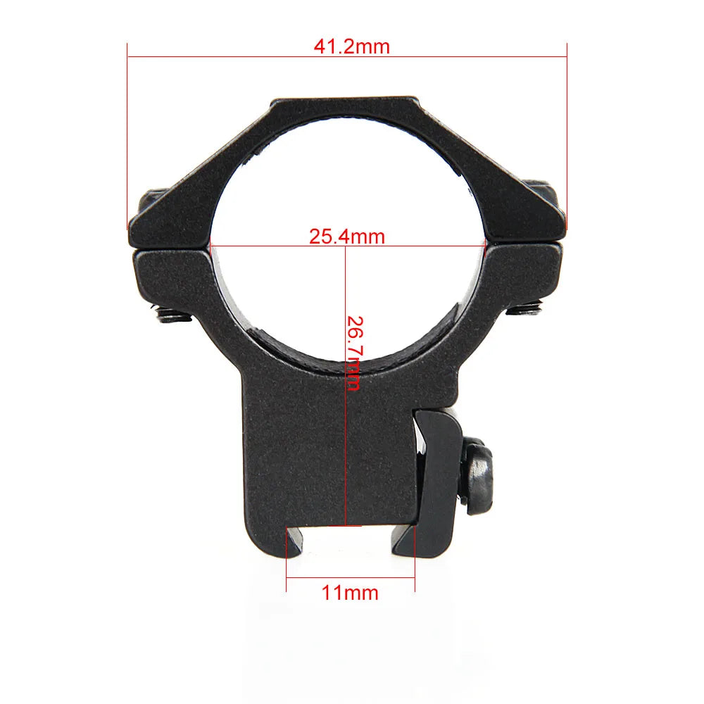 Canis Latrans Rifle Scope Mount Outdoor Hunting Ring 25.4mm fits on11mm rail Metal Tactical Hunting Rail Mount GZ240107B