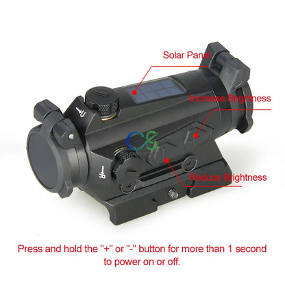 PPT 1x20MM Compact Red Dot Sight 2MOA Solar Energy Sight for Hunting Shooting gs2-0126