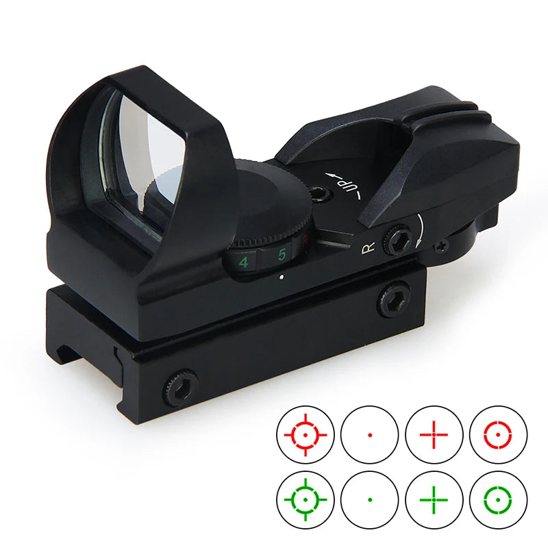 PPT Hot Sale 4 Reticle Red Dot Scope 1x22mm 5 Levels Gears Fits Outdoor Hunting Shooting gs2-0097