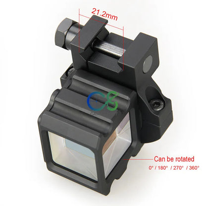 Canis Latrans Angle Sight Full Metal Reflect Airsoft Mirror Corner Sight 360 Rotate Reddot Holographic For Wargame CQB gs1-0401