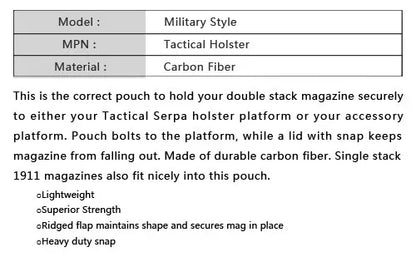 Black Tan Color Hunting Tactical Mag Pouch With Molded Flap Mounts  gz70046