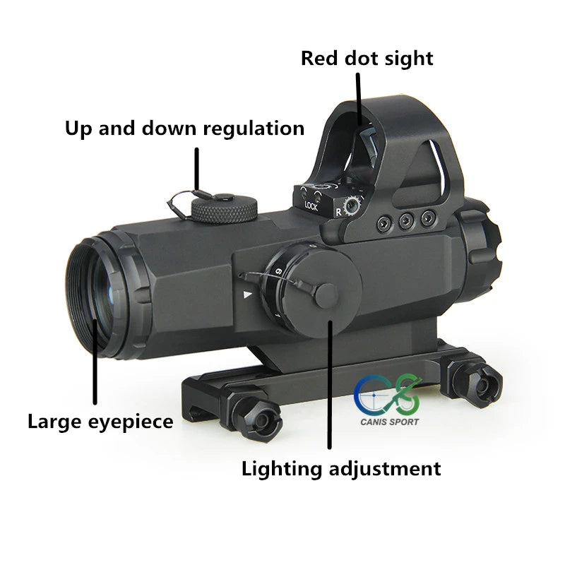 PPT HAMR Scope 4x24mm Rifle Scope Magnifier Riflescope Night Hunting Scopes Sniper Rifle Scope Air Gun Optic Scope gs1-0403