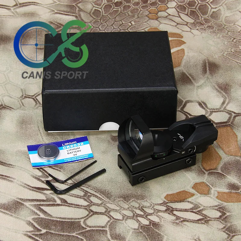 PPT Hot Sale 4 Reticle Red Dot Scope 1x22mm 5 Levels Gears Fits Outdoor Hunting Shooting gs2-0097