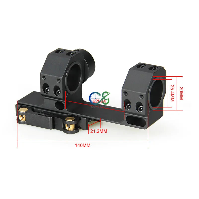 E.T Dragon Dual Scope Mount Universally Use for 30mm/25.4mm Tube Diameter Riflescope For Hunting gs24-0219