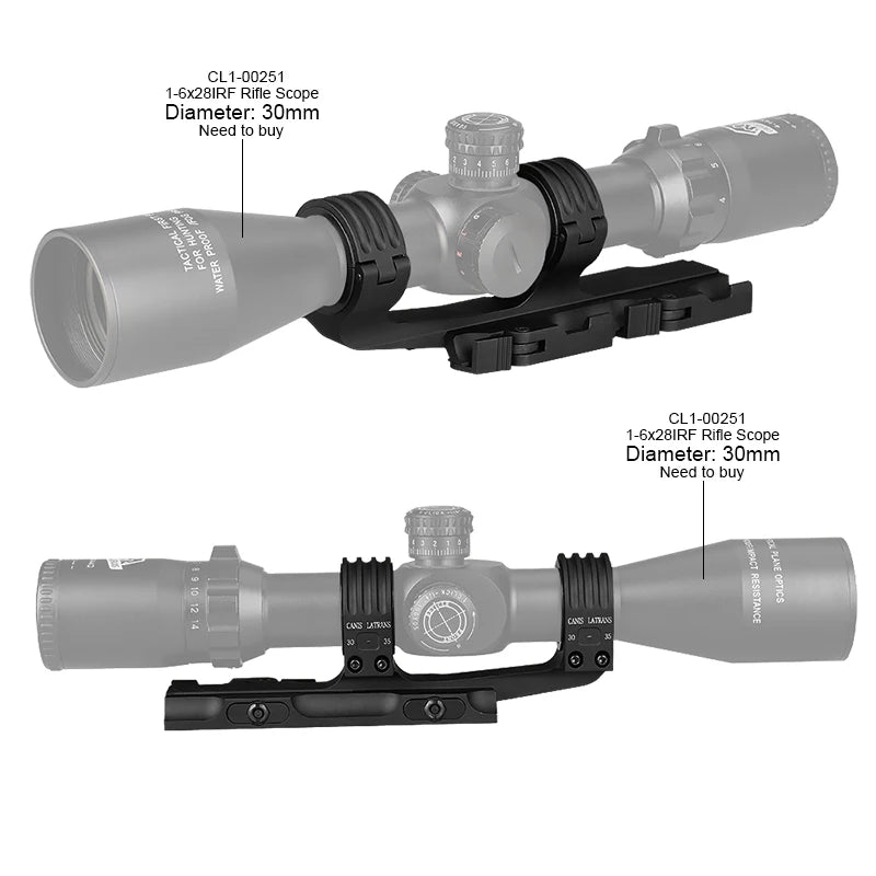Canis Latrans Tactical Double Ring Rifle Scopes Mount 30mm/35mm QD scope Mount  gz240164