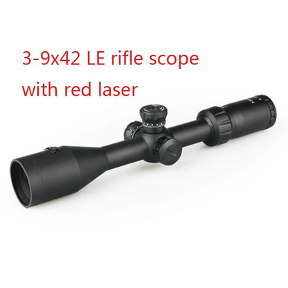Hunting Scope PPT Outdoor Rifle Scope Tactical 3-9x42 LE Tactical Rifle Scope With Red Laser For Hunting gs1-0182