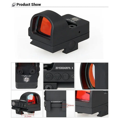 Hunting Scope 2MOA Red Dot Scope airsoft Gun Tactical Mini Red Dot Scope Rifle Point Sight Magnification 1X For Hunting gs2-0078