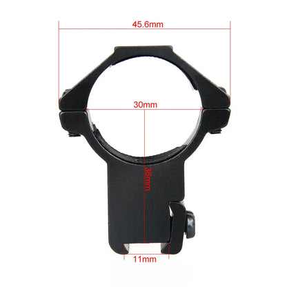 30mm Hunting Riflescope Mount Rings for 11MM Dovetail Scope Rail / Picatinny Rail Air Gun Rifle Scope Mounts gz240115B